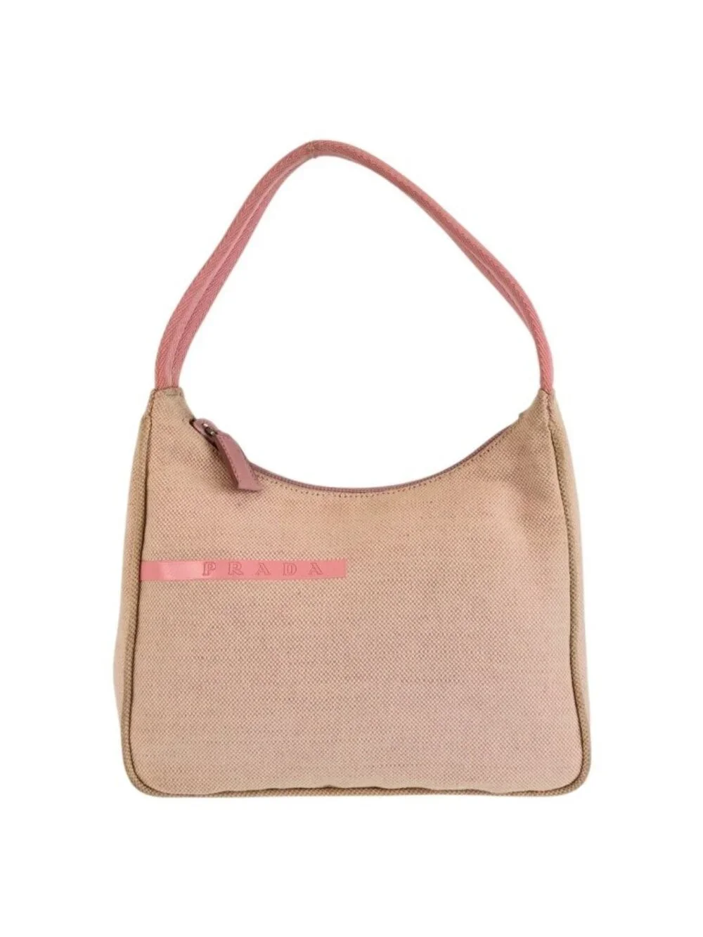 Prada Pink Canvas Handbag Pouch